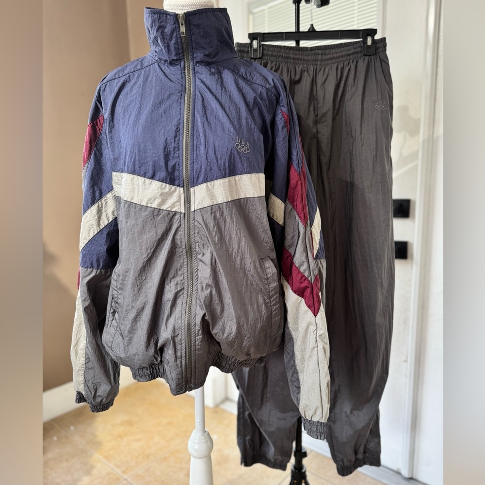Vintage JCPenney Women’s Retro Color-block Jacket and Pants Track Set, Size M